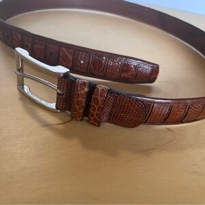 Mezlan Genuine Crocodile Lizard Top Grain Belt 34
